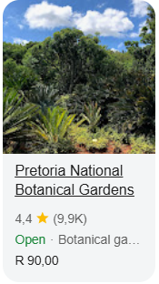 Pretoria National Botanical Gardens
