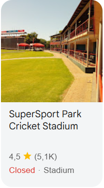 Municipality: City of Tshwane Postal code (street): 0157 Province: Gauteng Results are personalised - Try without personalisation South Africa Primrose, Germiston - Based on your past activity - Update location HelpSend feedbackPrivacyTerms SuperSport Park Cricket Stadium