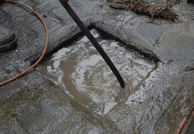 How do you unblock a badly blocked drain: Drain Masters technician assessing a blocked drain at a Sandton property