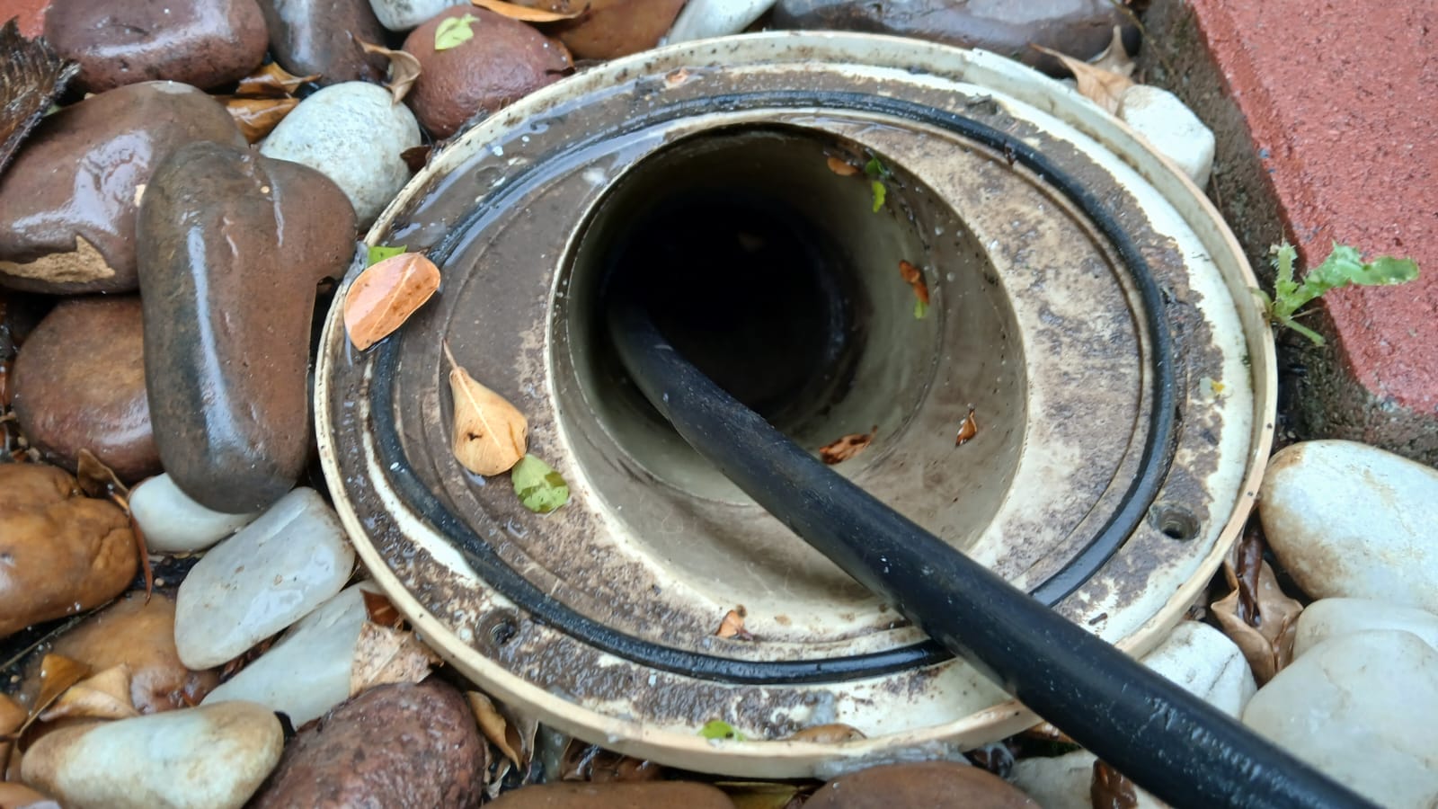 Industrial drain fully cleared after Drain Masters water jetting
