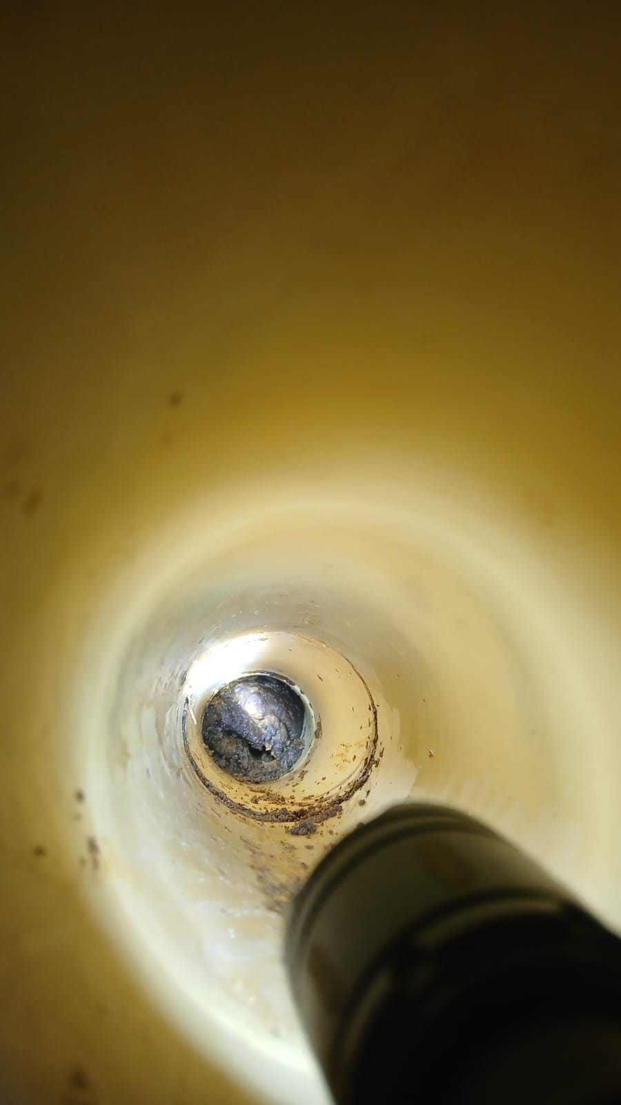 Drain pipe fully cleared and restored to original bore after professional hydro jetting in Blue Hills Midrand