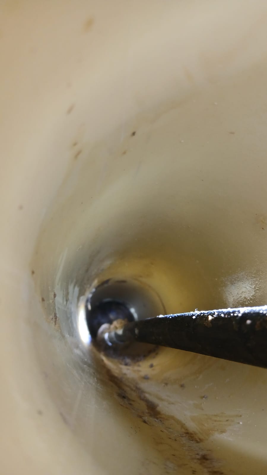 Blocked drain pipe showing tree root intrusion and sludge build-up before hydro jetting service in Blue Hills Midrand